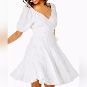 Lilly Pulitzer NWT Iralee Linen Wrap Dress White Size 10